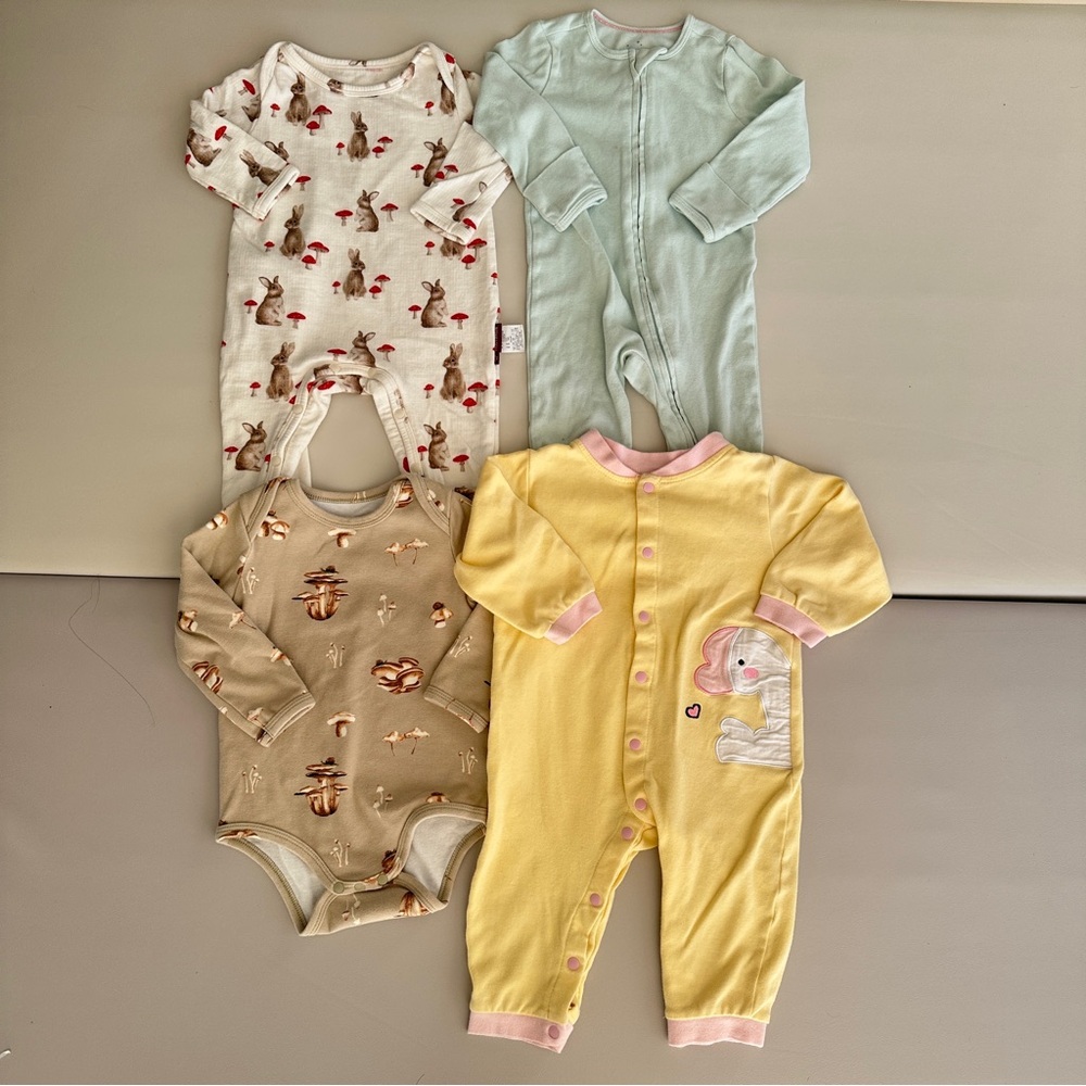 4 Baby Bodysuits 6-9 Months | Long Sleeve